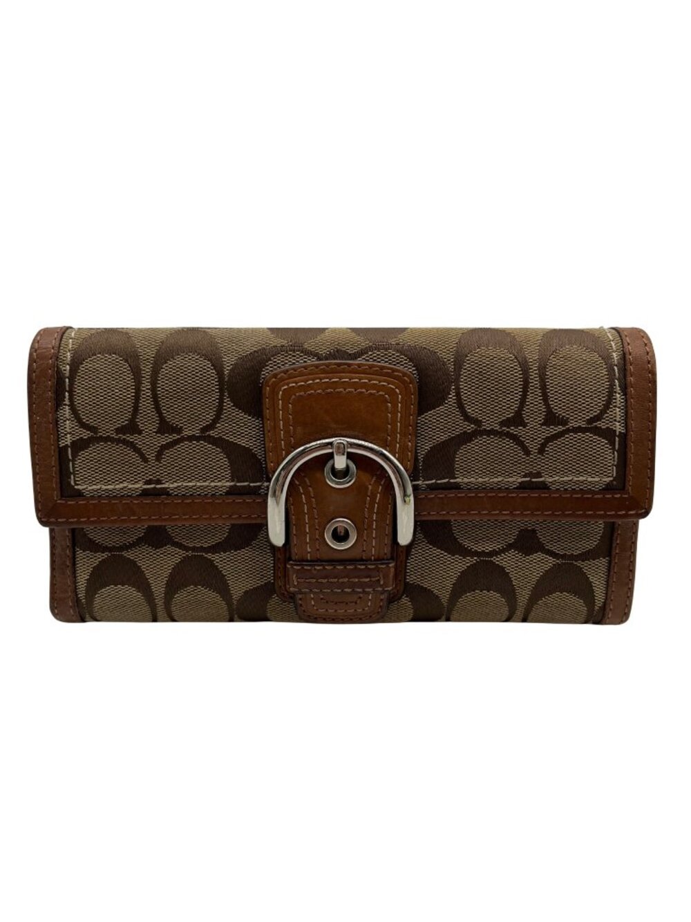 Coach Vintage Signature Soho Buckle Trifold Wallet